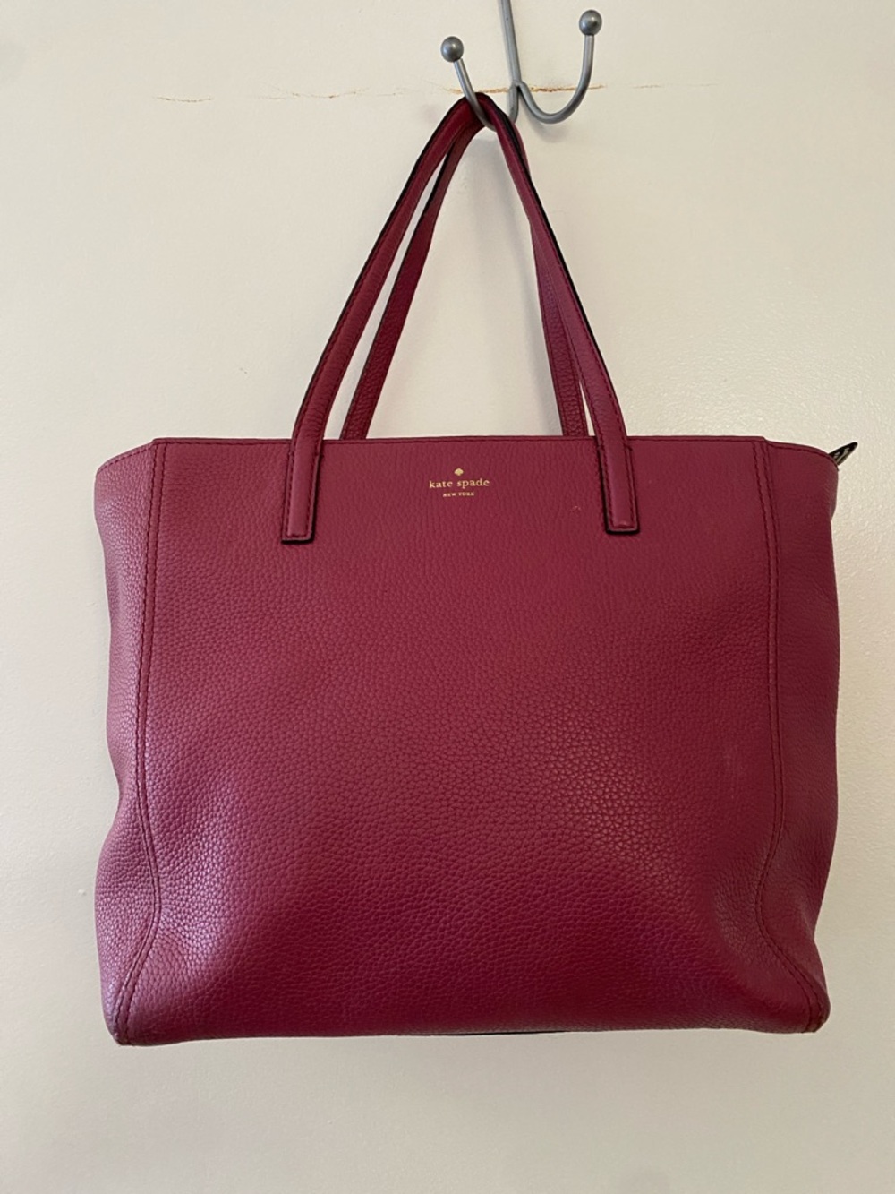 Kate Spade New York Pebbled Leather Tote Bag Pink